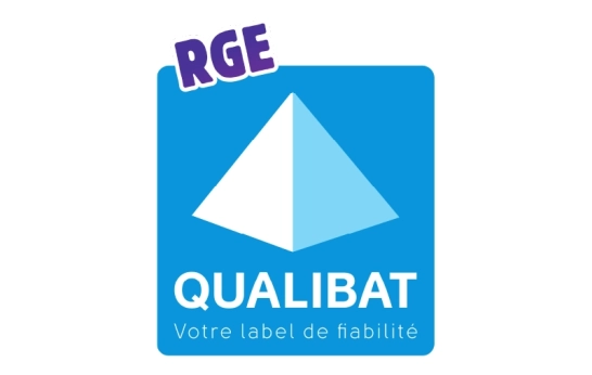 Logo QUALIBAT avec label RGE.